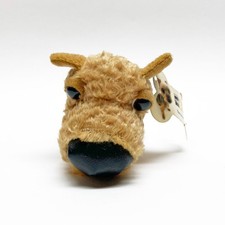 Mini portachiavi peluche vintage The Dog Artlist collezione Yorkshire Terrier con etichetta