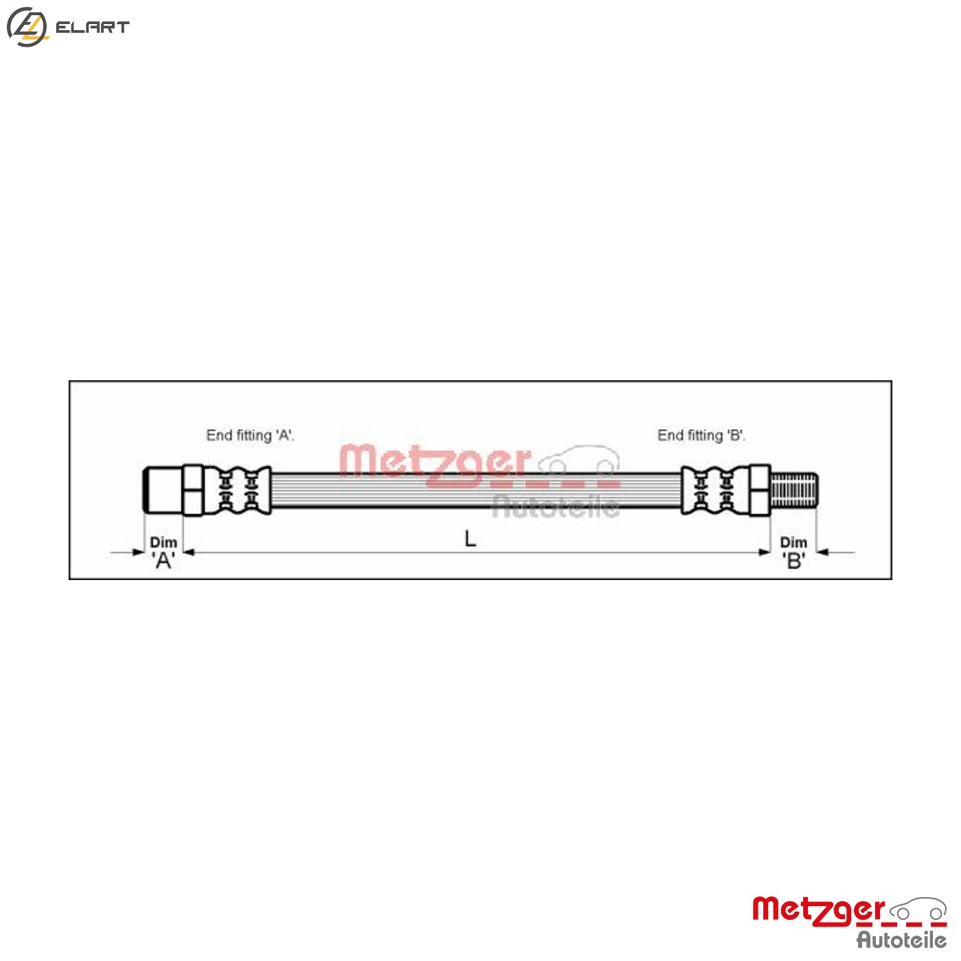 BRAKE HOSE 4114663 FOR BMW 5/E34/E28 7/E23/E32 Z1/Roadster Z3/E36 M41D17 1.7L