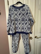 Harry Potter Wizarding World Pajamas Womens XXL Blue Soft 2 Piece Sleepwear Set