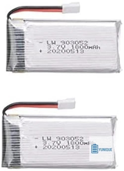 Lot de 2 batteries Li-Po 3.7V 1800mAh pour KY601S SYMA X5 WLtoys K989 Neuf - Photo 1/4