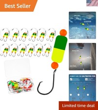 Corrosion-Resistant Pompano Fishing Rigs 12 Pack with Circle Hooks and Floats