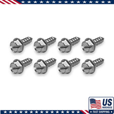 Stainless Steel License Plate Screws 8 Pack Slotted Hex Head Us Cars And Truc Stainless Steel License Plate Screws 8 Pack Slotted Hex Head Us Cars And Truc