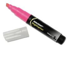 Ability One, Skilcraft Highlighters 12 Pack Large Fluorescent Pink Ink