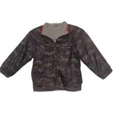 OshKosh B'gosh Gray And Black Camo Zip Up Quilted Jacket Size 6 Boys