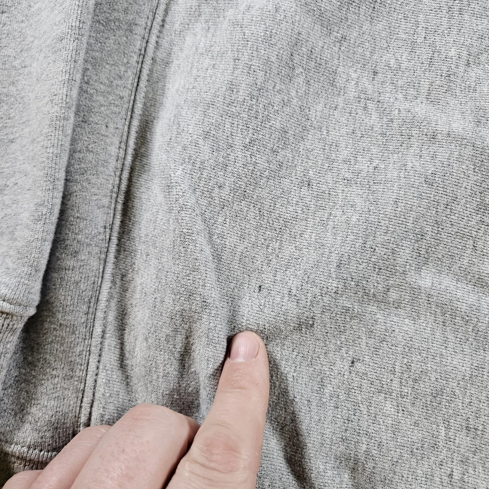 Sudadera J Crew Ropa Deportiva Para Hombre Grande Alta Gris Cuello Redondo Tejido Inverso Pesado Foto 4 de 4