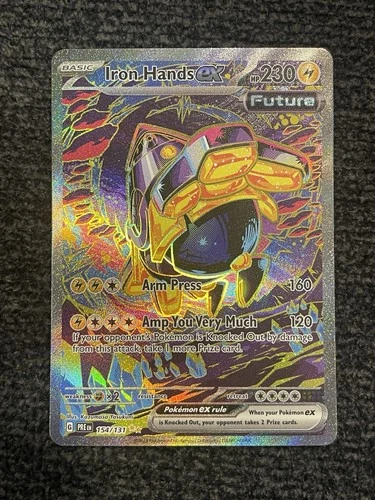 2025 Pokemon Prismatic Evolutions Iron Hands EX #154/131 NM