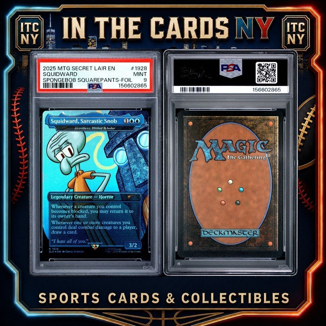 2025 Magic The Gathering SpongeBob Secret Lair Drop Squidward Snob Foil PSA 9