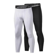 Man's Workout Leggings Compression Base Layer Gym Sports Running Training Pants