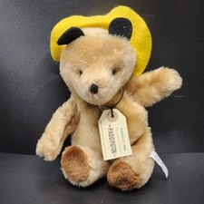 Vintage 1975 Eden Toys Paddington Bear Plush Yellow Hat Darkest Peru Tag Korea
