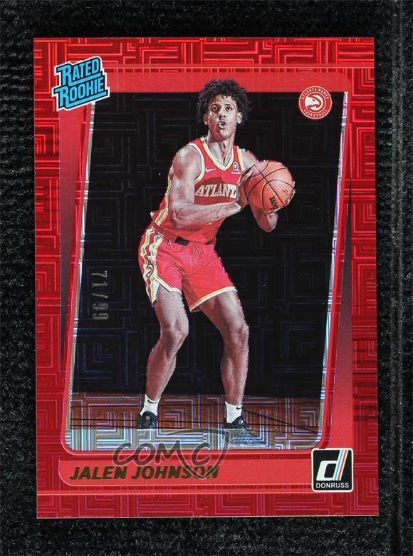 2021-22 Panini Donruss Rated Choice Red 71/99 Jalen Johnson #231 Rookie RC 0b2v