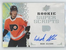 2021-22 SPx Rookie Superscripts auto Wade Allison Philadelphia Flyers #RSS-WA