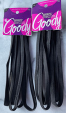 2 Goody Ouchless Active Headbands Headwraps 07989 Black Anti Slip 5 Ct Ea