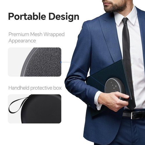 Conference Speaker and Microphone, Bluetooth Speaker with Microphone, 360° Voice - 第 3/9 張圖片