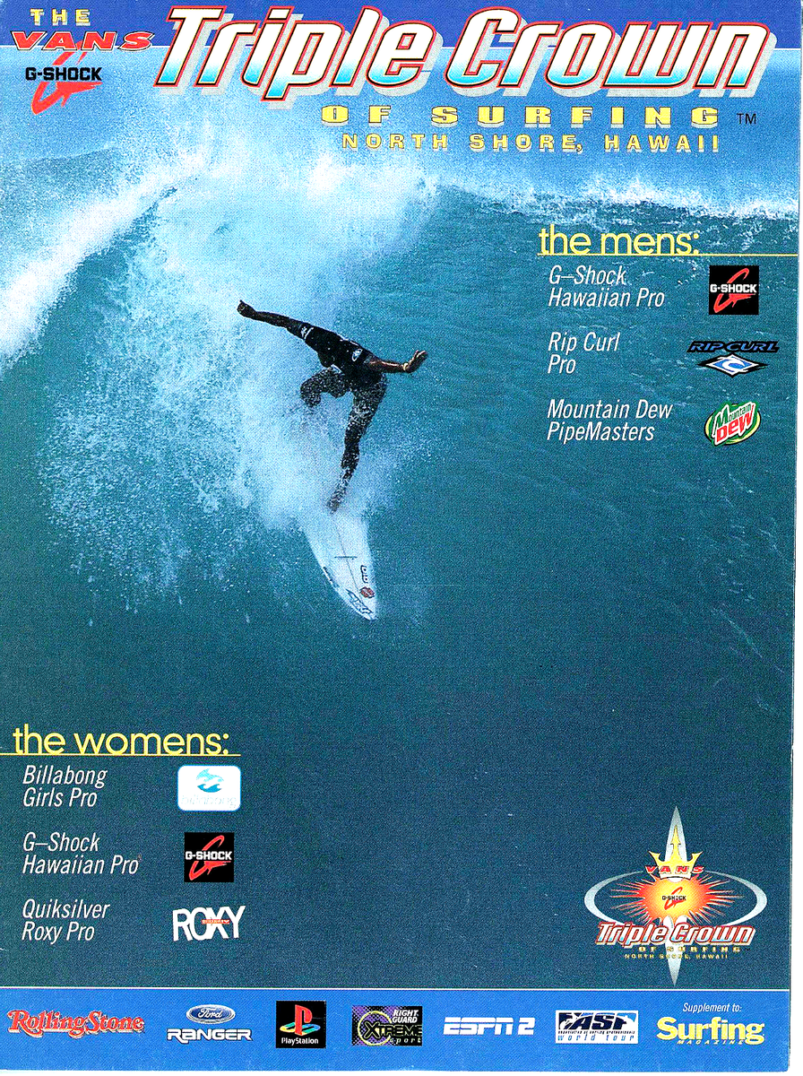Vans Triple Crown of Surfing 2000- program | eBay