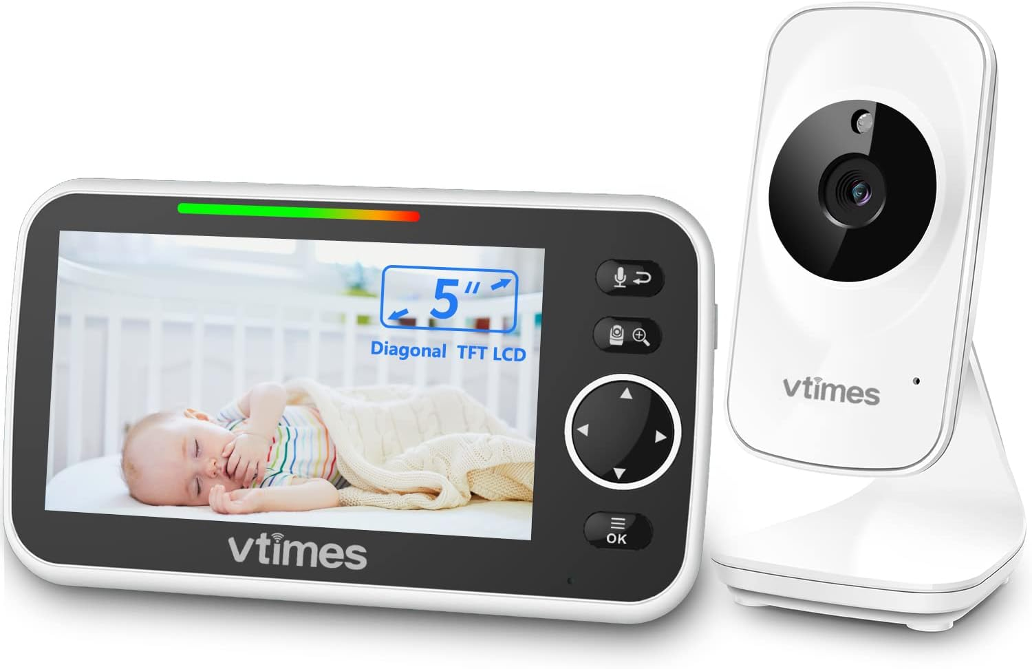 Baby Monitor Video Baby Monitor with Camera and Audio No Wifi 5