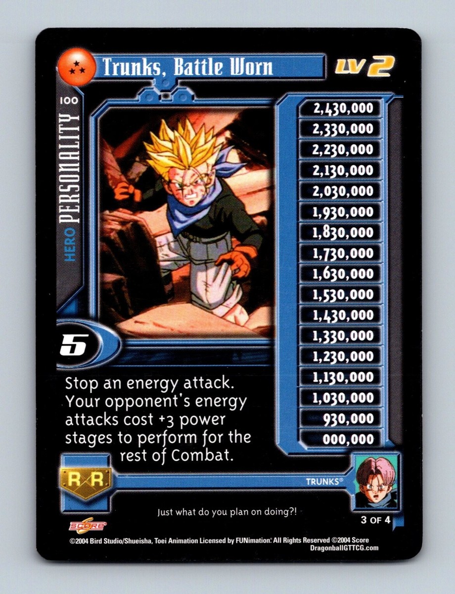 Dragon Ball GT TCG - Trunks, Battle Worn 100 - Personality Score