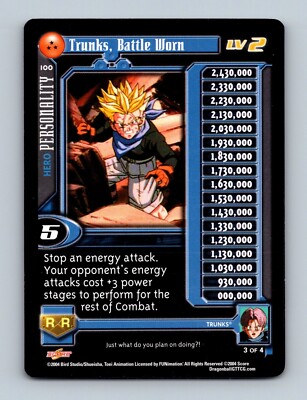 Dragon Ball GT TCG - Trunks, Battle Worn 100 - Personality Score