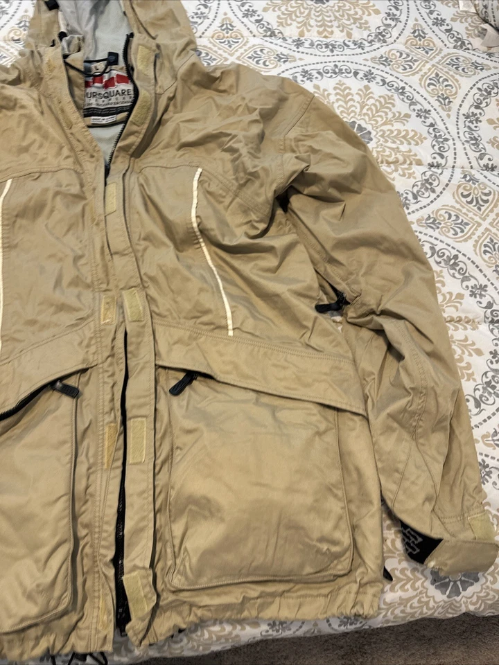 Foursquare Snowboard Prendas exteriores Shell Hombres Beige Chaqueta Talla Grande Foto 2 de 4