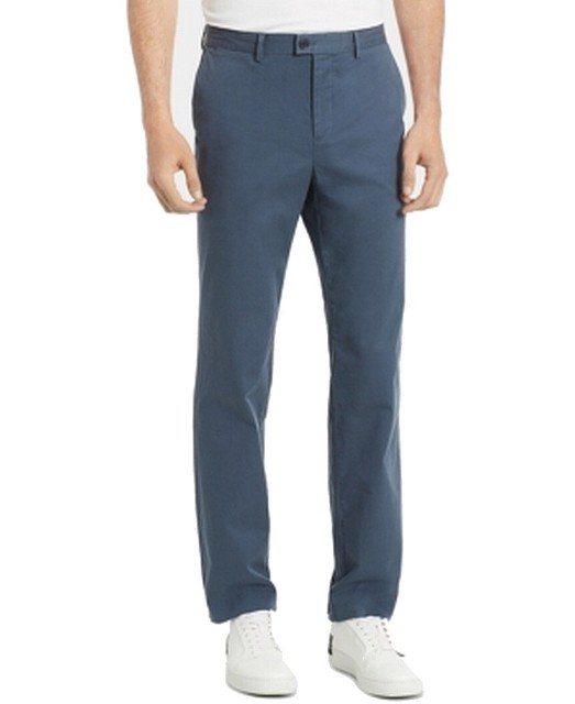 Calvin Klein Mens Pants Blue Size 29x30 Flat Front Chino Stretch #182 for sale online | eBay