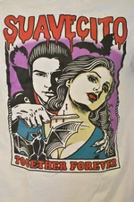 Suavecito Together Forever Dracula White T Shirt Size S
