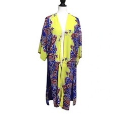 My Story Boho Gypsy Open Front Kimono Duster M