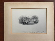 EISENHOWER, MAMIE SIGNED WHITE HOUSE ENGRAVING, U.S. FIRST LADY