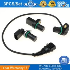 Intake & Exhaust Cam Camshaft & Crankshaft Position Sensor Set For BMW X3 X5