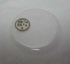 GLASS POCKET WATCH CRYSTAL WATCHMAKER SIZE 20 7/16 H 5 REPLACEMENT PART 539