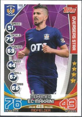  TOPPS MATCH ATTAX SPL - 2019-20 - #100 - KILMARNOCK - OVERSEAS STAR - MOHAMED EL MAKAINI
