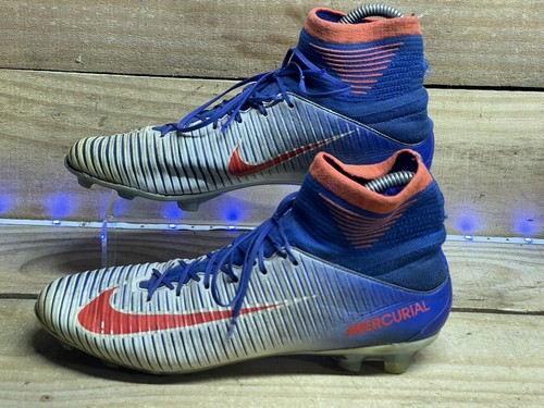 Nike Mercurial Superfly V FG Soccer Cleats Blue Crimson Women's 9
