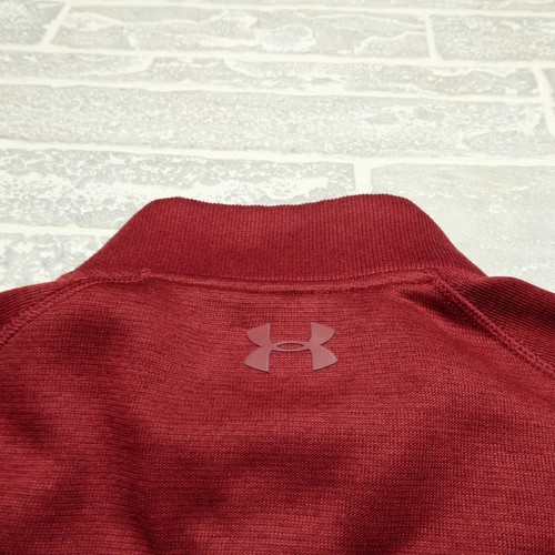 Under Armour ColdGear Sweater Adult XL Red 1/4 Zip Fleece Sweatshirt Mock Neck - Picture 6 of 9