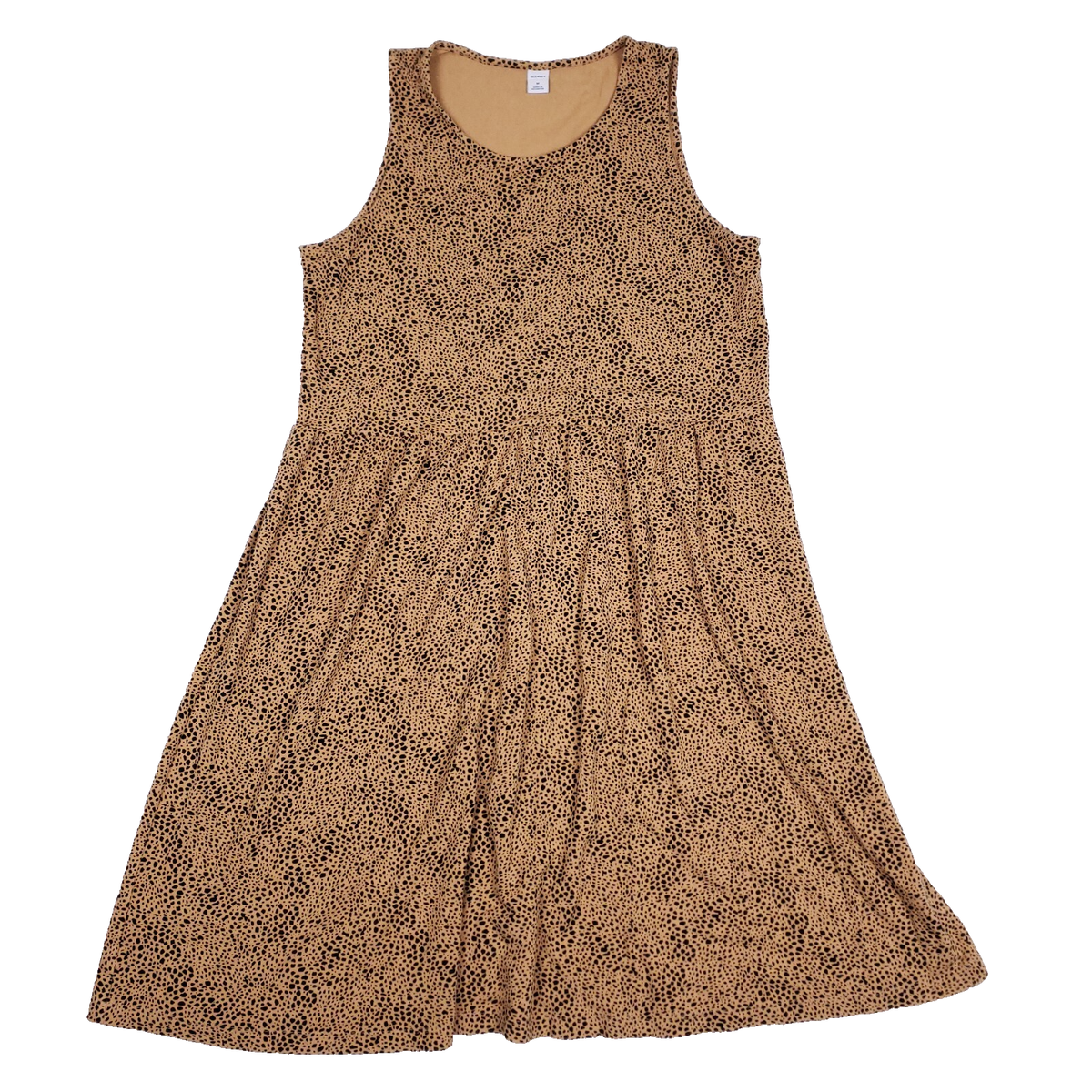 old navy sleeveless fit and flare dress Old Navy Women's Fit & Flare Sleeveless Linen-Blend Midi Dress - Green