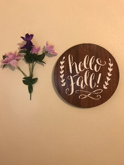 Letrero de madera Hello Fall, decoración de madera de otoño, percha de puerta de madera de otoño, letreros de caída para F Foto 4 de 4
