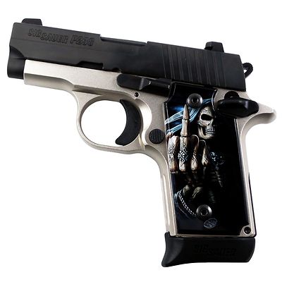 Custom Grim Reaper Acrylic Grips For Sig Sauer P938 - Ambidextrous Handgun Replacement