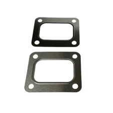 2PCS Turbo Inlet Flange Gasket For T4 Garrett 4 Bolt 304 Stainless Steel
