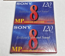2 PCK NEW SEALED - Sony Video8 MP Standard Grade Video Tape 120 min P6-120MP