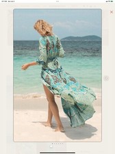 Spell & The Gypsy Aloha Fox Wrap Gown Size Small NWT