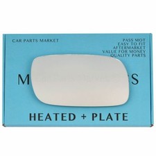 Right side Flat Wing door mirror glass for Vauxhall Calibra 90-97 heated + plate