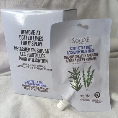 Sooae New York Soothe Tea Tree Rosemary Hair Mask Box Of 12