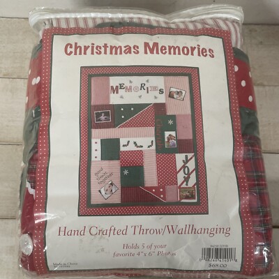 VINTAGE CHRISTMAS MEMORIES~HAND CRAFTED THROW/New In Bag Fast Ship