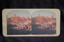 Stereo pair - Original stereo image - Italy Rome ruins Forum architect 1 