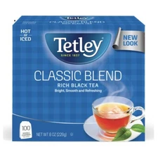 Tetley, Classic Blend, Black Tea Bags, 100 Count