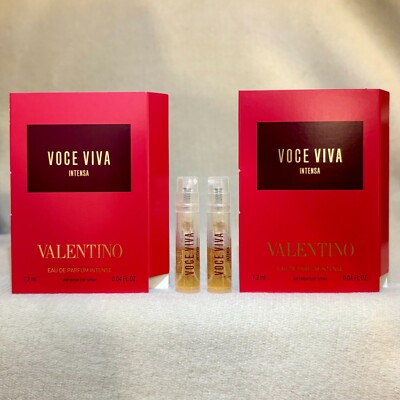 2x Valentino Voce Viva Intensa Eau de Parfum Intense Sample Sprays .04oz, 1.2ml