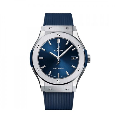 New Hublot Classic Fusion  Titanium Automatic 45 mm Blue Watch 511.NX.7170.RX