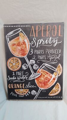 Aperol Spritz 30x40cm Bar Schild Cocktail Poster Home Retro Metall Wand Tiki Küche