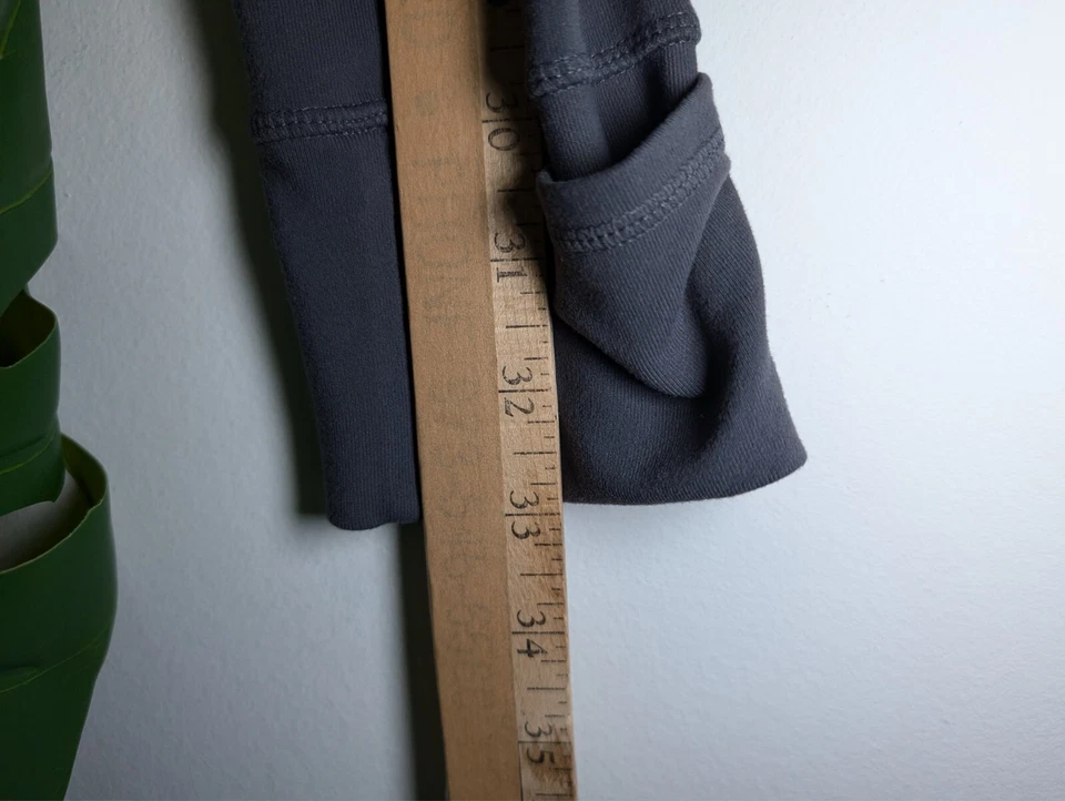 Chaqueta Lululemon Define Talla 10 Gris Amarillo Neón Cremallera Completa Ventilación Espalda Yoga Correr Foto 4 de 4