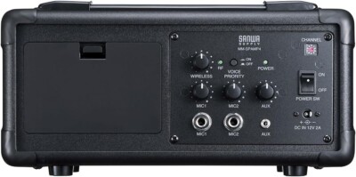 Sanwa Supply Loudspeaker with Wireless Microphone MM-SPAMP4 Black