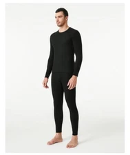 Men's Long Johns Soft Thermal Base Layer Set Waffle Long Sleeve Size L LAPASA