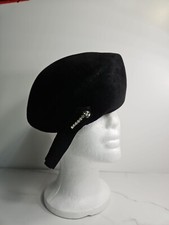 Vintage Gene Doris New York Black Wool Hat Made In Italy