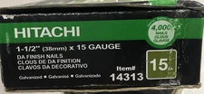 Metabo 14313 1-1/2" Angled 15 Gauge DA Galvanized Finish Nails (4000 Box)